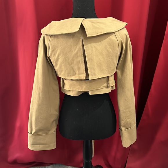 Naked Wardrobe cropped trench coat - Picture 3 of 6